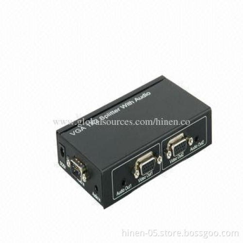 VGA Splitter 1x2 with Audio, Supports Highest Video Resolution Up to 1920 x 1200 and 1080p